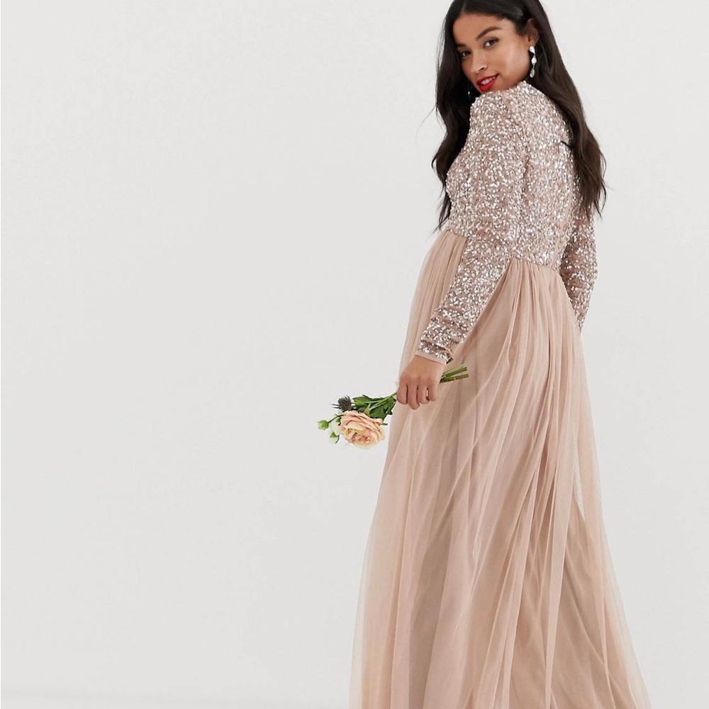Asos sequin maternity dress